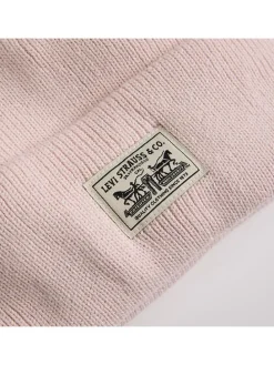 Czapka beanie w kolorze jasnoróżowym