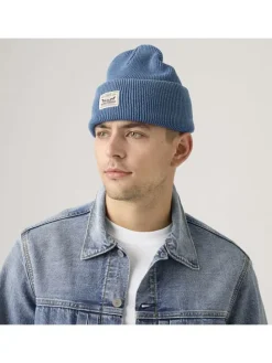 Czapka beanie w kolorze niebieskim
