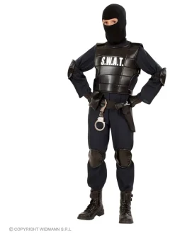 6-częściowy kostium "Agent S.W.A.T." w kolorze czarnym