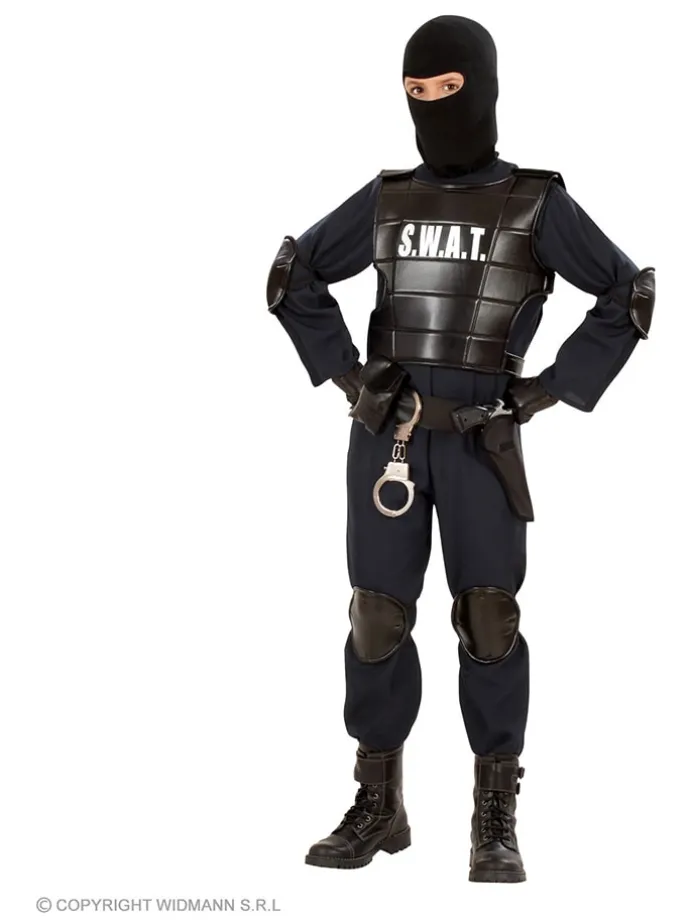 6-częściowy kostium "Agent S.W.A.T." w kolorze czarnym