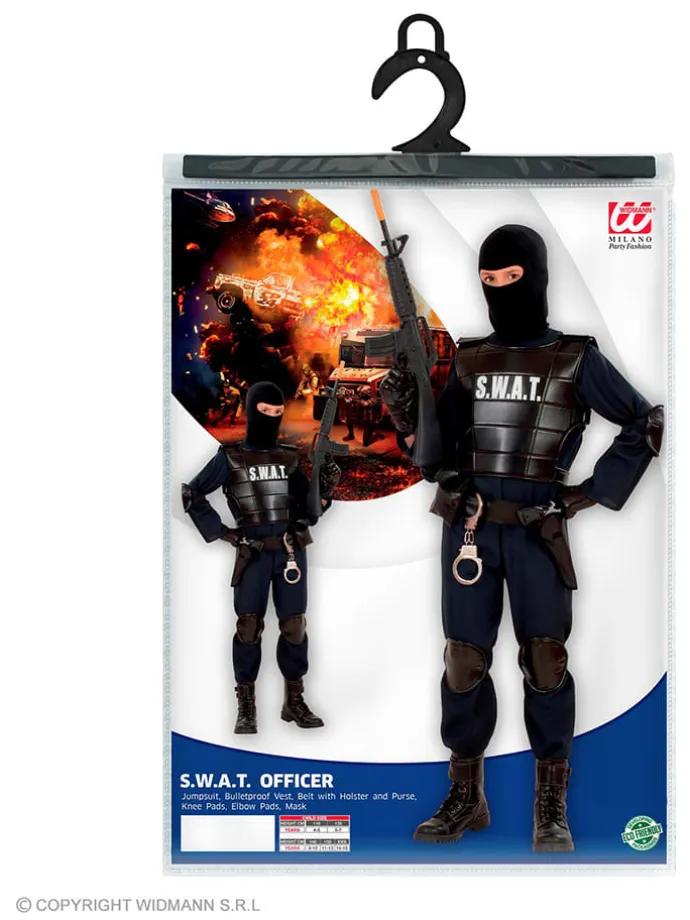 6-częściowy kostium "Agent S.W.A.T." w kolorze czarnym