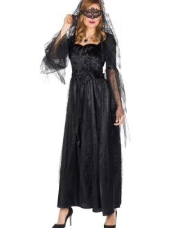 2-częściowy kostium "Black Bride" w kolorze czarnym