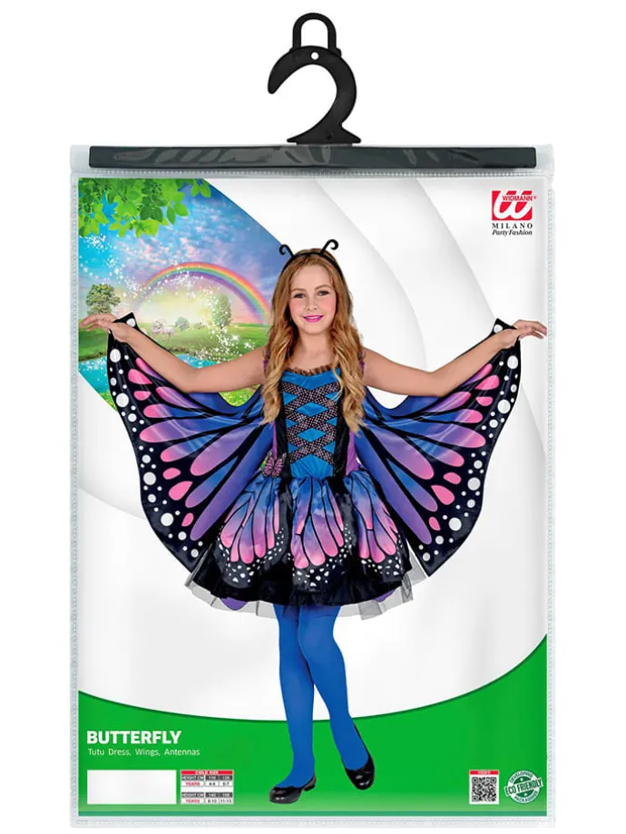 3-częściowy kostium "Butterfly" w kolorze fioletowo-niebieskim