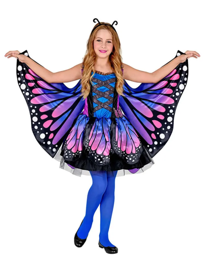 3-częściowy kostium "Butterfly" w kolorze fioletowo-niebieskim