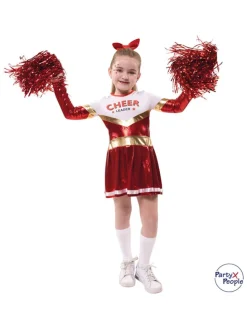 3-częściowy kostium "Cheerleader" w kolorze czerwonym