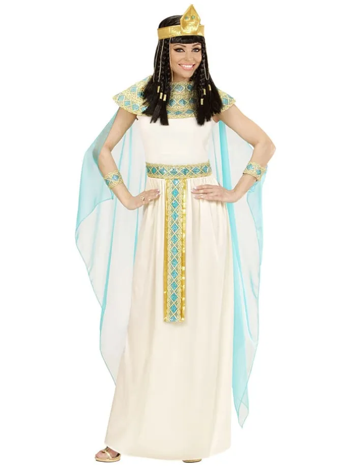 6-częściowy kostium "Cleopatra" w kolorze turkusowo-kremowym