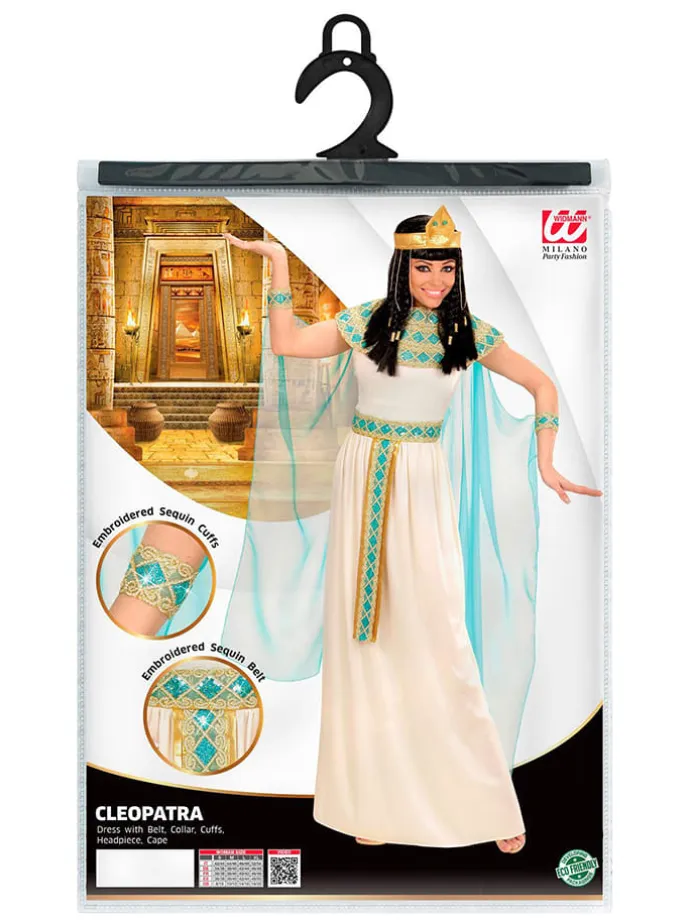 6-częściowy kostium "Cleopatra" w kolorze turkusowo-kremowym