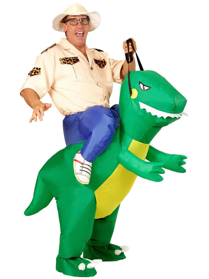 2-częściowy kostium "Explorer on the dinosaur" w kolorze zielonym