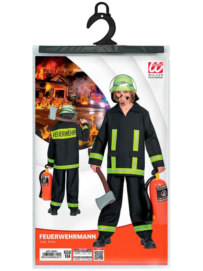 2-częściowy kostium "Firefighter" w kolorze czarno-żółtym