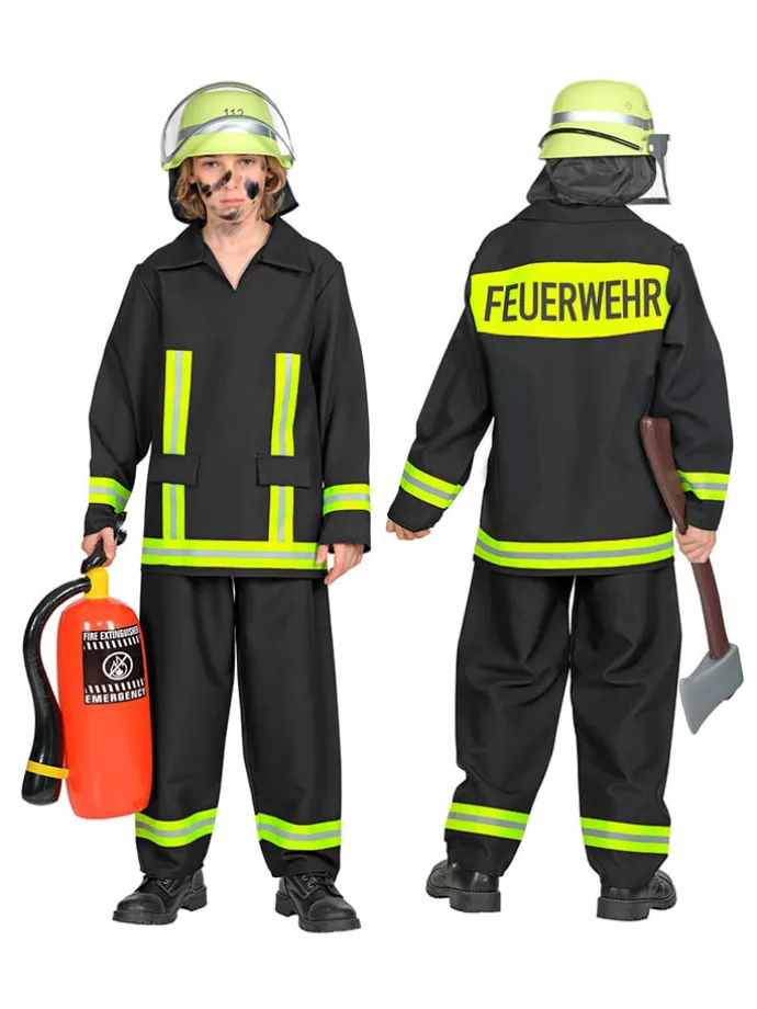 2-częściowy kostium "Firefighter" w kolorze czarno-żółtym