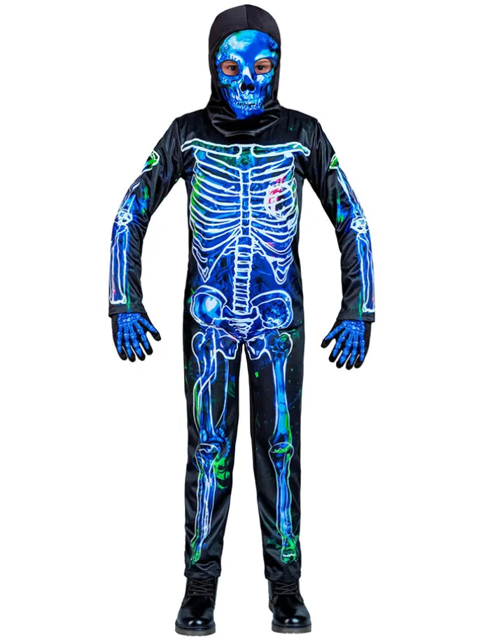 2-częściowy kostium "Infected skeleton" w kolorze niebieskim