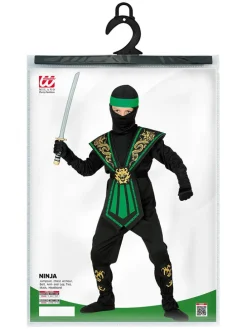 5-częściowy kostium "Kombat Ninja" w kolorze czarno-zielonym