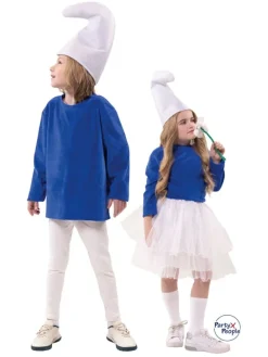 2-częściowy kostium "Little Smurf Smörfi" w kolorze niebiesko-białym