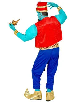 6-częściowy kostium "Magic Genie" w kolorze turkusowo-niebiesko-czerwonym