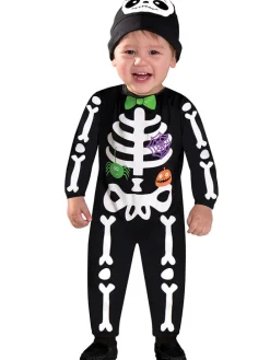 2-częściowy kostium "Mini Bones" w kolorze czarnym ze wzorem