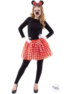 4-częściowy kostium "Minnie" w kolorze czerwonym