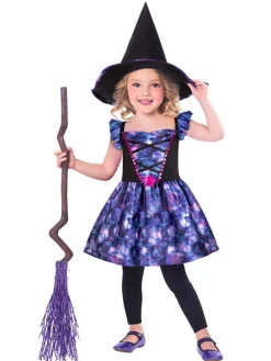 2-częściowy kostium "Mystical Witch" w kolorze fioletowo-czarno-niebieskim
