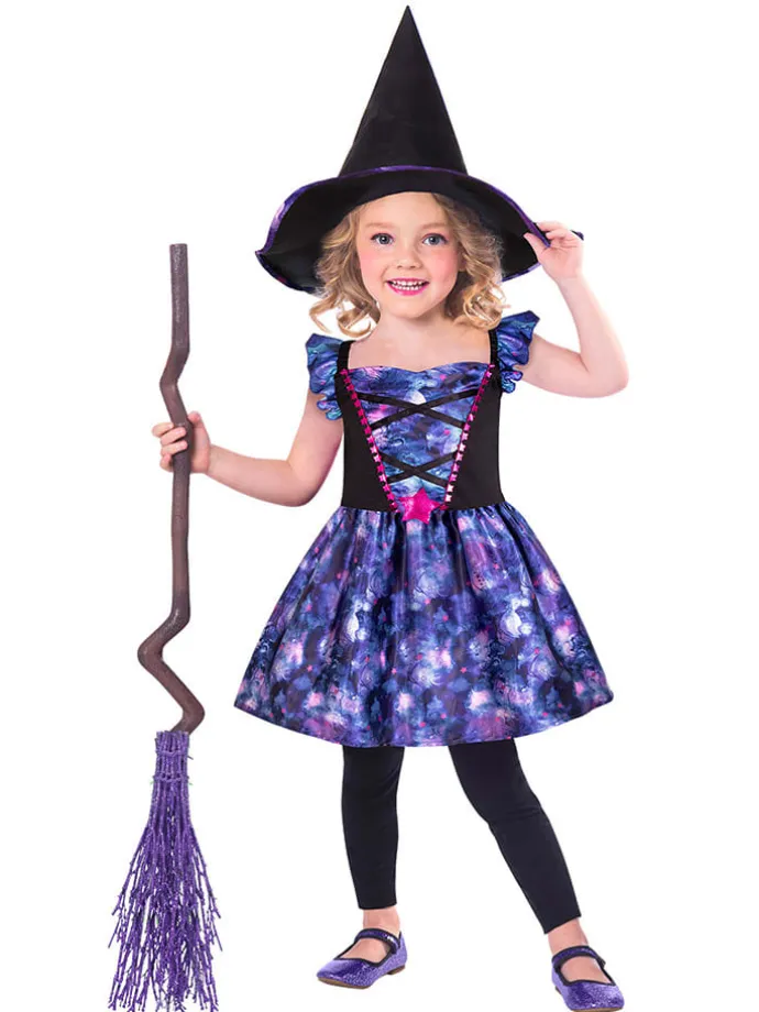 2-częściowy kostium "Mystical Witch" w kolorze fioletowo-czarno-niebieskim