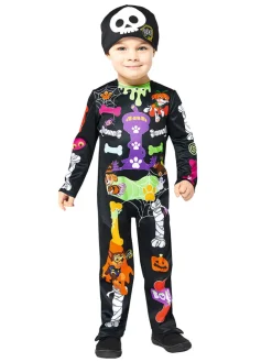 2-częściowy kostium "Paw Patrol Skeleton" w kolorze czarnym ze wzorem