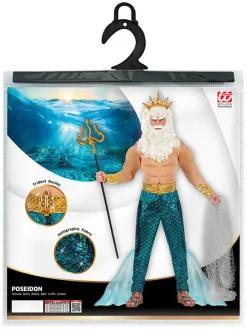 5-częściowy kostium "Poseidon" w kolorze beżowo-turkusowym