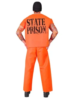 4-częściowy kostium "Prisoner" w kolorze pomarańczowym