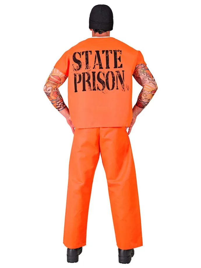 4-częściowy kostium "Prisoner" w kolorze pomarańczowym