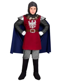 3-częściowy kostium "Ritter" w kolorze czerwono-niebieskim