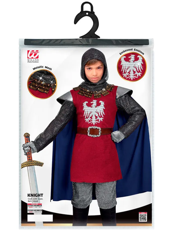 3-częściowy kostium "Ritter" w kolorze czerwono-niebieskim