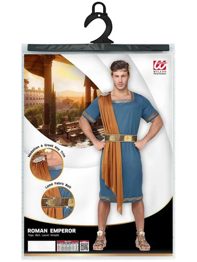 3-częściowy kostium "Roman emperor" w kolorze jasnobrązowo-niebieskim