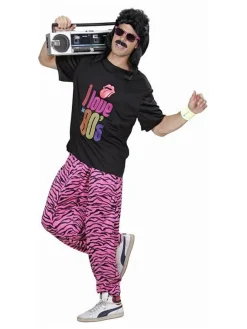 2-częściowy kostium "80s Fashion" w kolorze czarno-jasnoróżowym