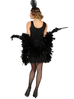 2-częściowy kostium "20s Flapper" w kolorze czarnym