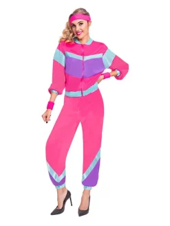 2-częściowy kostium "80's Shell Suit" w kolorze różowym