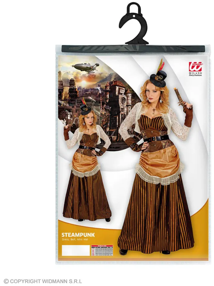 3-częściowy kostium "Steampunk" w kolorze jasnobrązowo-kremowym