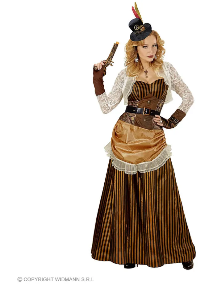 3-częściowy kostium "Steampunk" w kolorze jasnobrązowo-kremowym