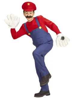 3-częściowy kostium "Super Plumber" w kolorze czerwono-niebieskim