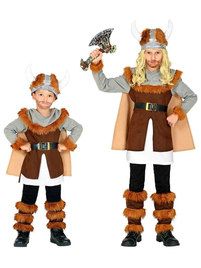 6-częściowy kostium "Viking" w kolorze brązowym