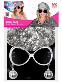3-częściowy zestaw "Disco Babe" w kolorze srebrnym