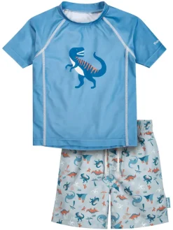 2-częściowy zestaw kąpielowy "Dino" w kolorze niebieskim