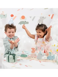 4-częściowy zestaw naczyń "Celebration Powder" w kolorze różowym dla dzieci