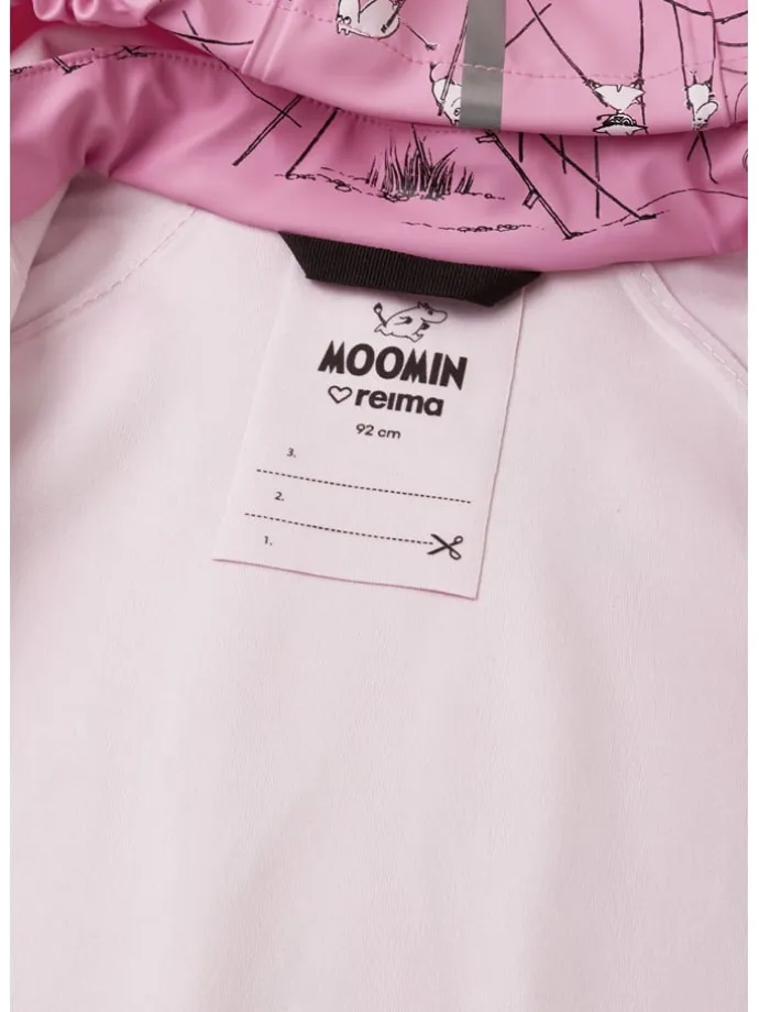 2-częściowy zestaw przeciwdeszczowy "Moomin" w kolorze czarno-jasnoróżowym