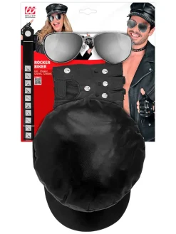 4-częściowy zestaw "Rocker/Biker" w kolorze czarnym