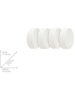 4-częściowy zestaw w kolorze białym - 4 x 250 g