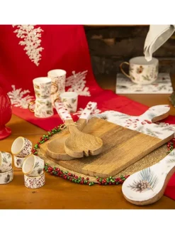 2-częściowy zestaw w kolorze brązowo-białym - dł. 33,5 cm
