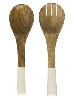 2-częściowy zestaw w kolorze brązowo-kremowym - dł. 30 cm