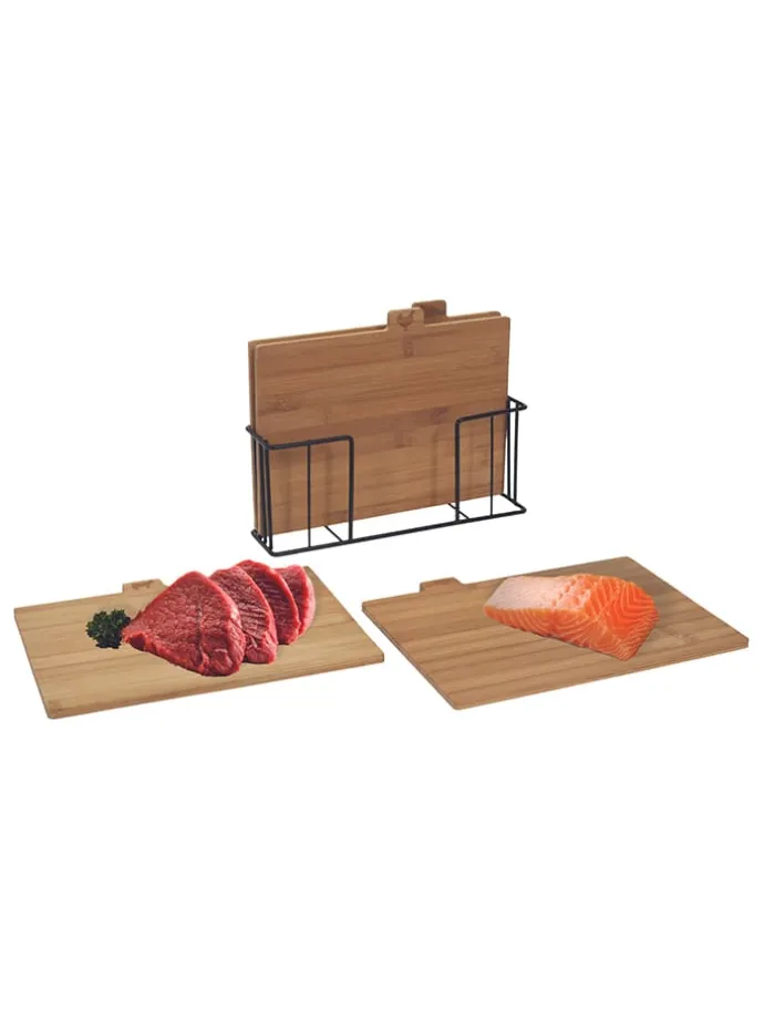 5-częściowy zestaw w kolorze brązowym do krojenia