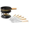 8-częściowy zestaw w kolorze czarnym do fondue - 2,6 l