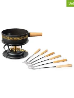 8-częściowy zestaw w kolorze czarnym do fondue - 2,6 l