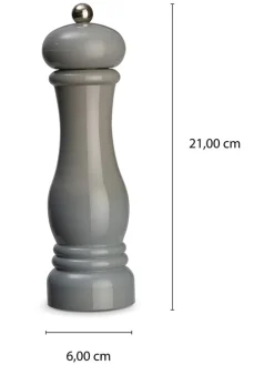 2-częściowy zestaw w kolorze szarym - wys. 21 x Ø 6 cm