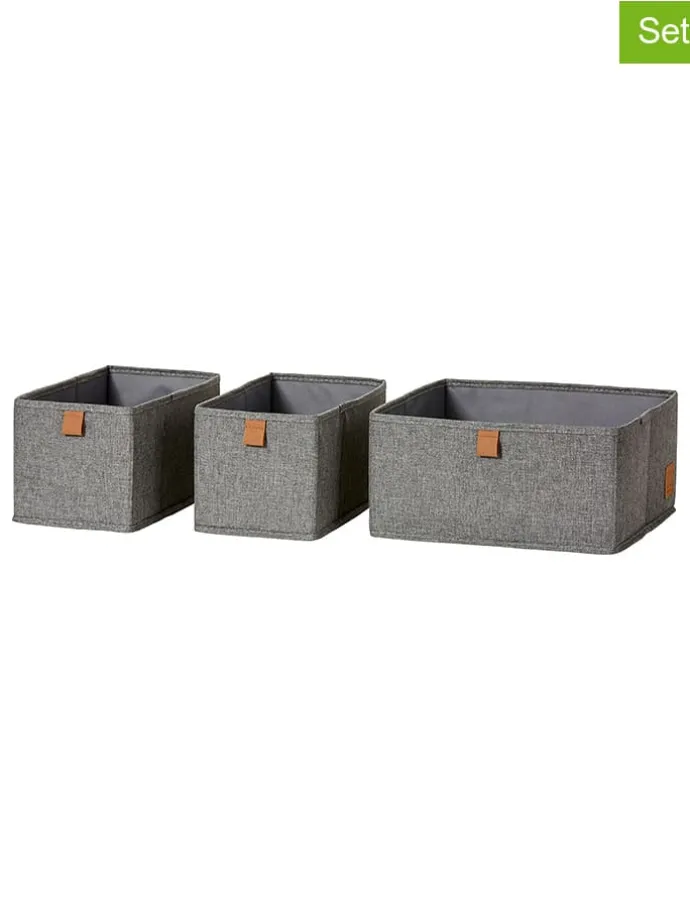 3-częściowy zestaw w kolorze szarym