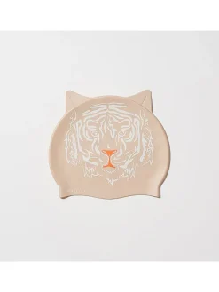 Czepek pływacki "Tully the Tiger" w kolorze jasnobrązowym - 22 x 21 cm